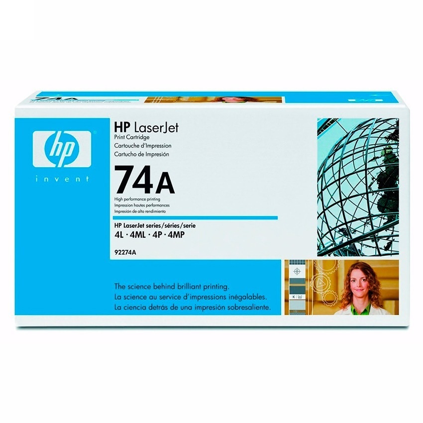 Toner HP No. 74A Negro (92274A) p/LaserJet 4L/4P