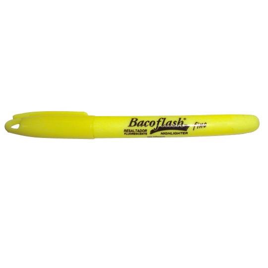 Resaltador fluorescente Baco flash amarillo, fino