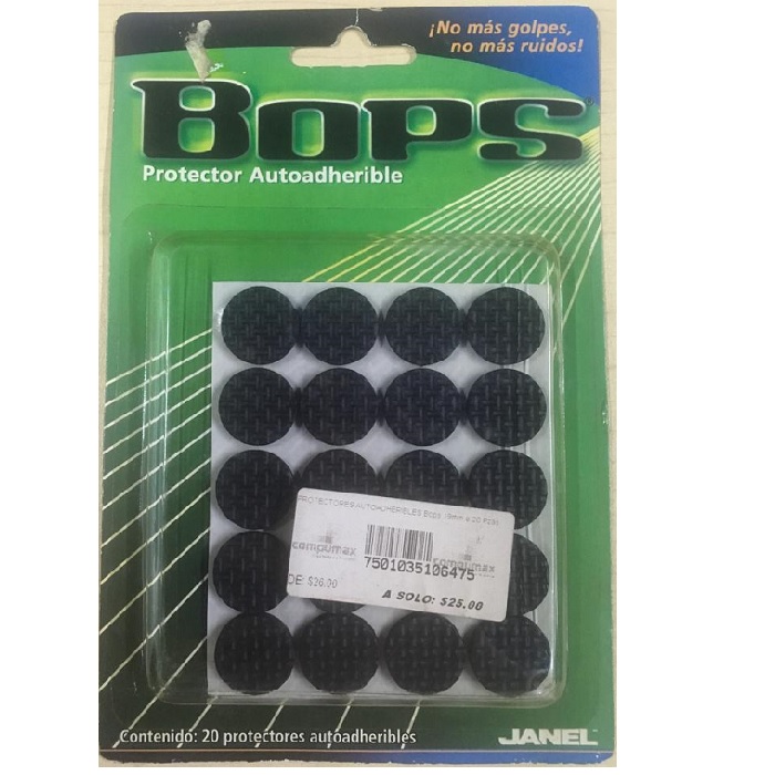 Protectores autoadheribles BOPS paq. c/20 pzas 19mm Janel