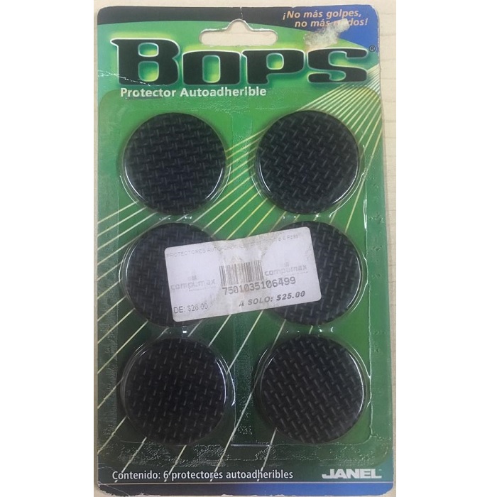 Protectores autoadheribles BOPS paq. c/6 pzas 35mm Janel