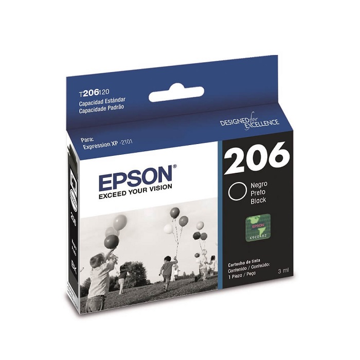 Cartucho de tinta Epson negro No. 206 (T206120) 3ml
