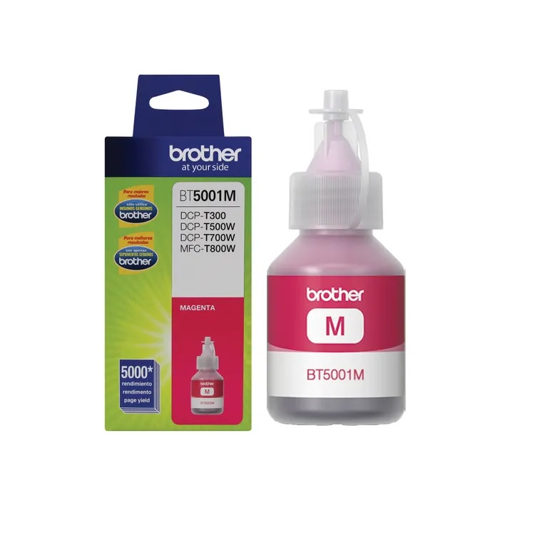 Botella de tinta Brother Magenta (BT5001M) p/DCP-T300/T500W/