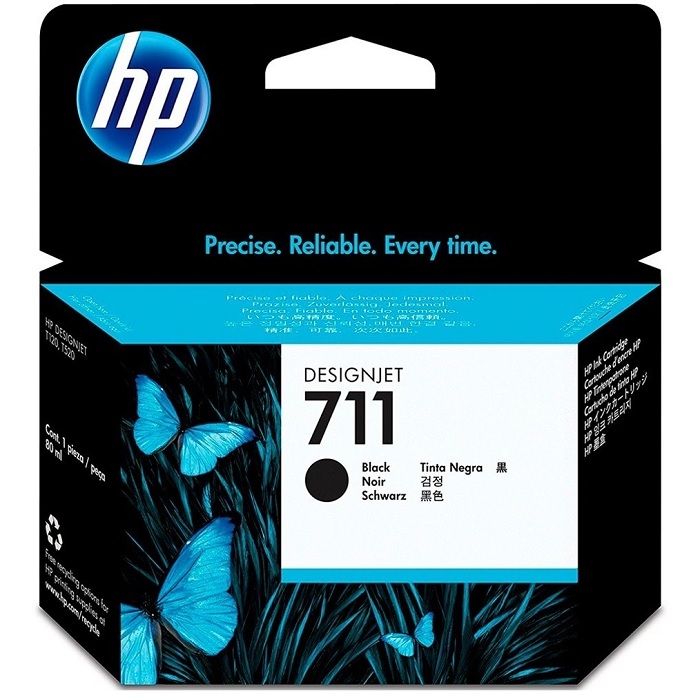 Cartucho de tinta HP Negro No. 711 (CZ133A) 80ml p/T120/T520