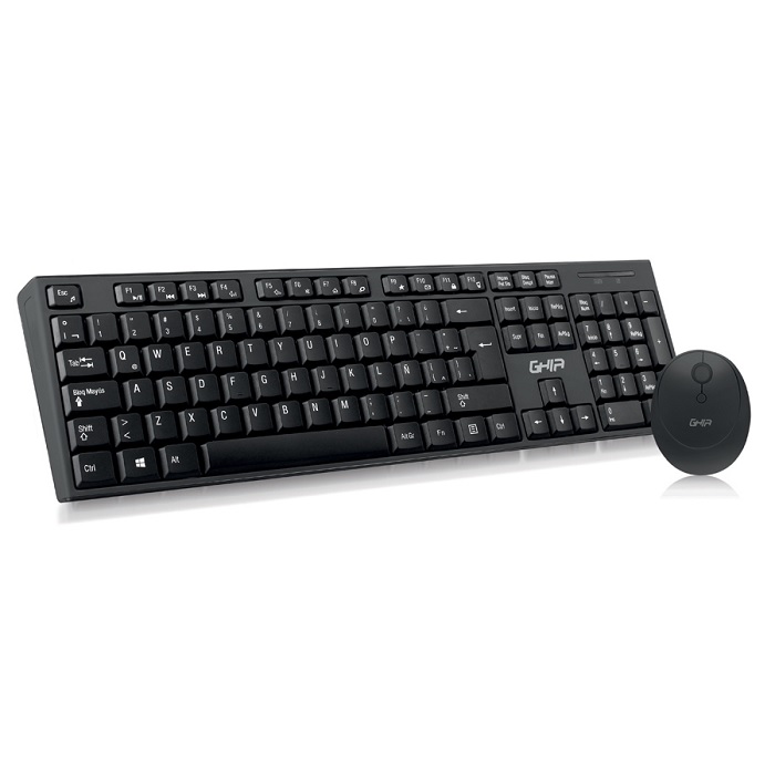 Kit Teclado y Mouse Ghia inalambrico GT5000 negro