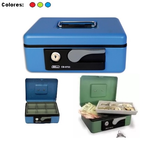Caja p/dinero c/palanca c/llave Printaform CD-9705 22.5x18x8