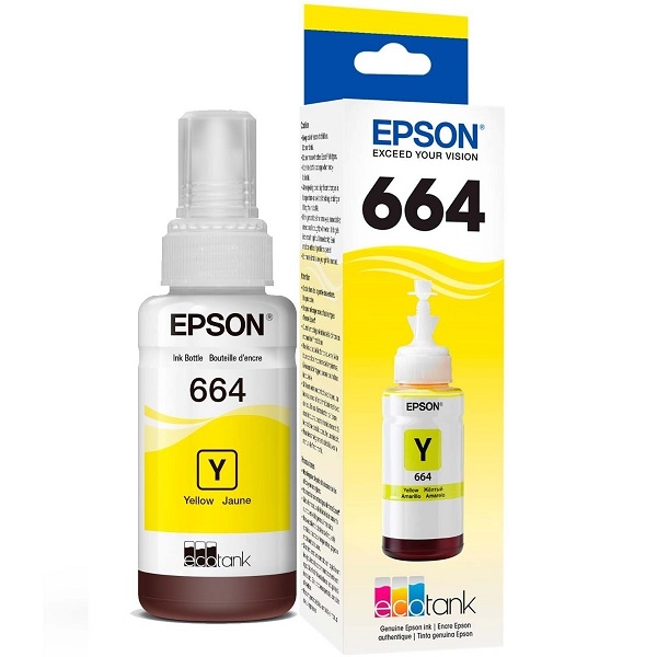 Botella de tinta Epson Amarilla (T664420) p/L200/L355