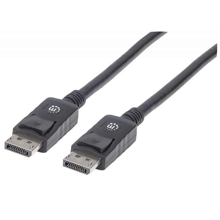 Cable DisplayPort M-M 1.0 mts negro Manhattan (306935)