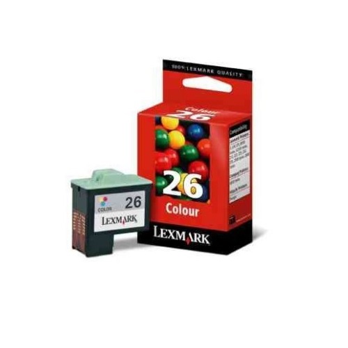 Cartucho de tinta Lexmark Tricolor No. 26 (10N1126) p/Z23/Z2