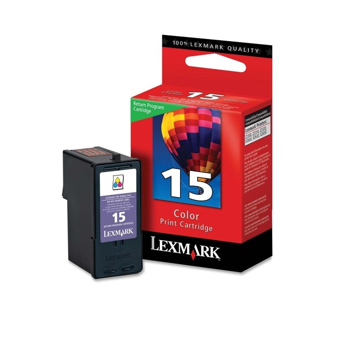 Cartucho de tinta Lexmark Tricolor No. 15 (18C2110) p/Z2300/