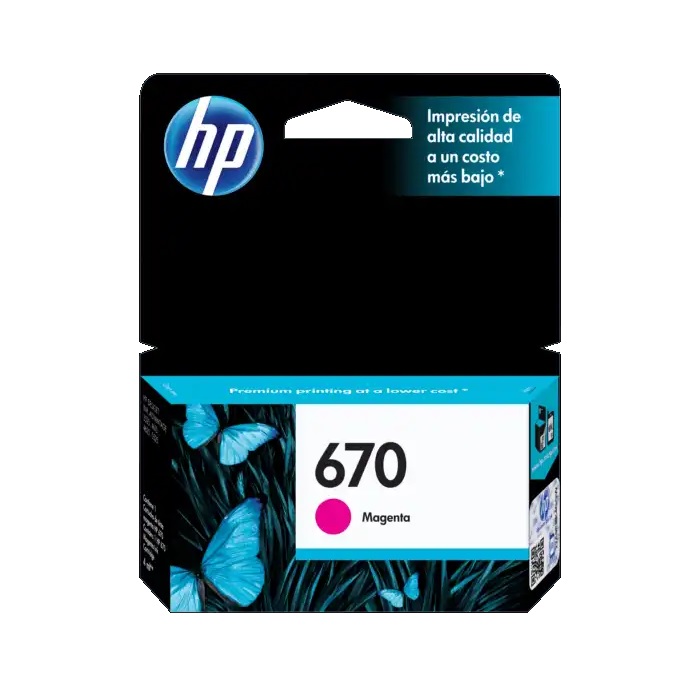 Cartucho de tinta Hp Magenta No. 670 (CZ115AL) p/3525/4615/4