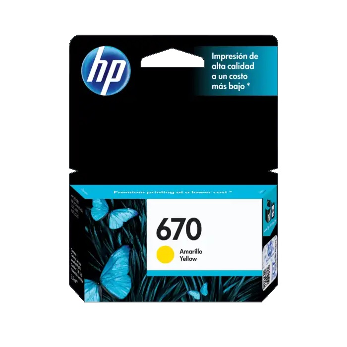Cartucho de tinta Hp Amarillo No. 670 (CZ116AL) p/3525/4615/