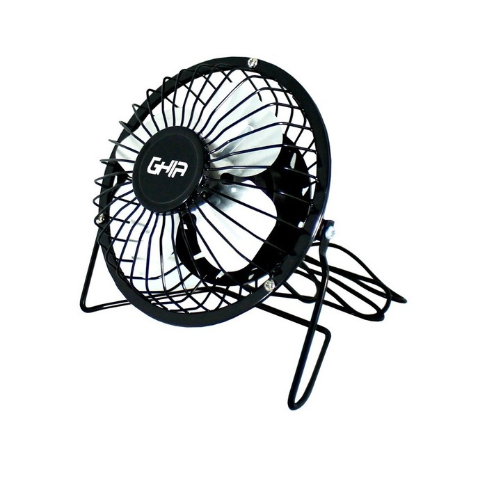 Ventilador portatil Mini 4" Ghia aspas y rejilla d metal USB