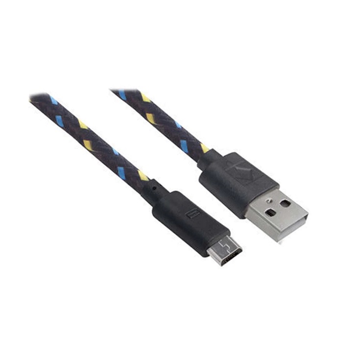 Cable USB a Micro USB 1mt recub. tela Green Leaf 18-1413BK