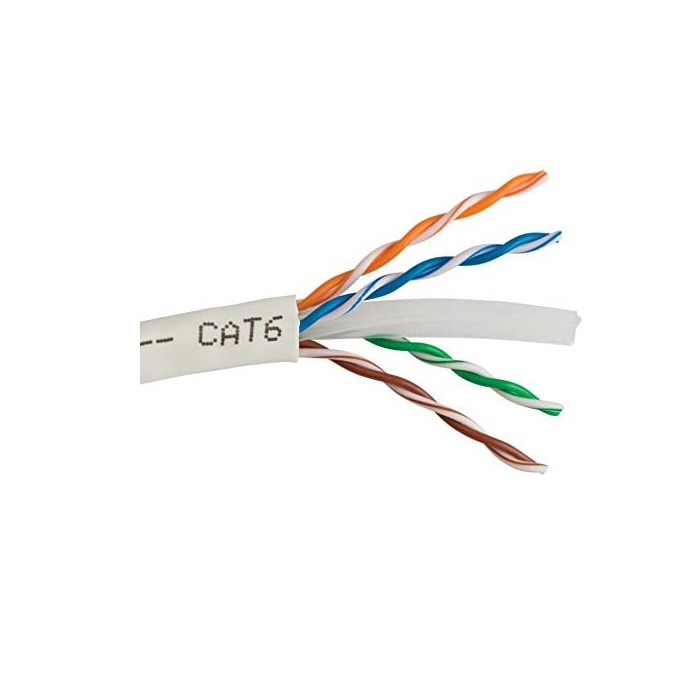 Cable UTP Cat 6 23AWG Ghia 4 pares color blanco (GCB-052)