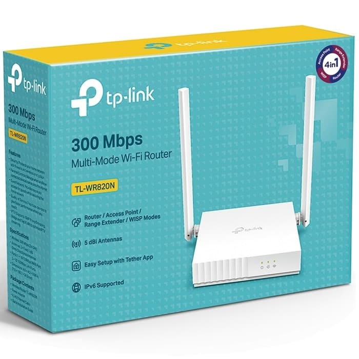 Ruteador TP-LINK (TL-WR820N) 300Mbps 2 antenas