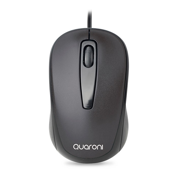 Mouse Quaroni alambrico USB 1.2mts Negro MAQ01