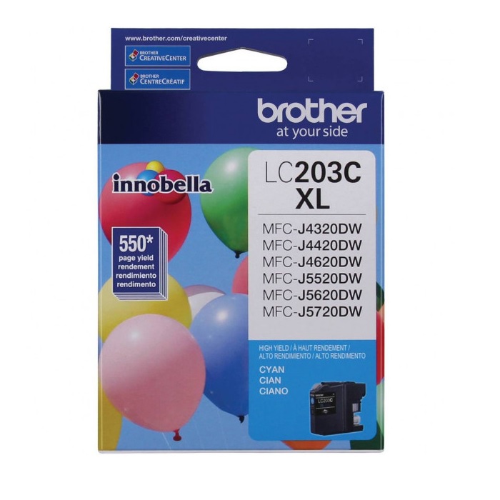 Cartucho de tinta Brother Cyan LC203CXL hasta 550 pags.
