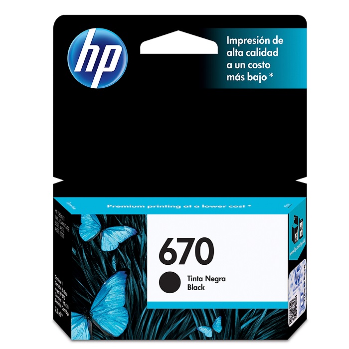 Cartucho de tinta Hp Negro No. 670 (CZ113AL) p/3525/4615/462