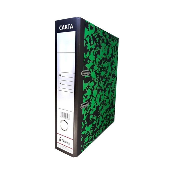 Registrador Nextep tam. Carta, marmoleado, c/broche metalico