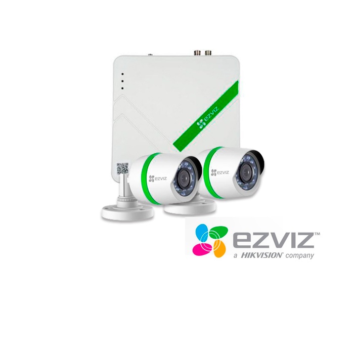 Kit de vigilancia 2 camaras CCTV, DVR c/4ch EZVIZ BD-2402B1