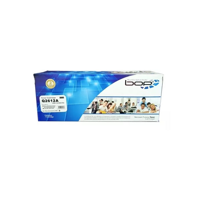 Toner BOP compatible HP negro Q2612a