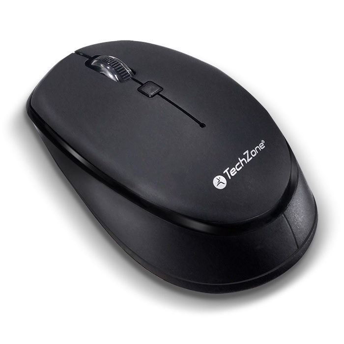 Mouse TechZone inalambrico negro optico 2400MHz 10mts