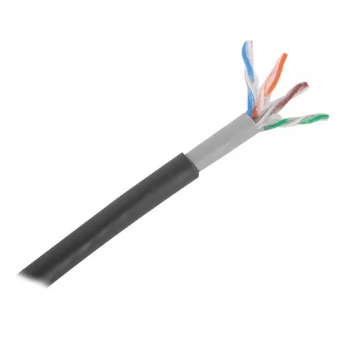 Cable UTP Cat. 5e p/exterior c/gel color negro GHIA