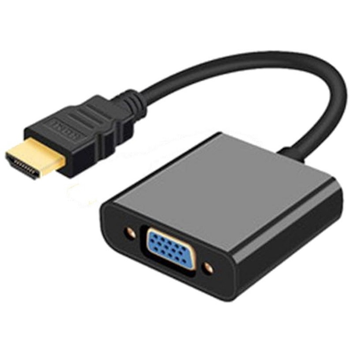 Adaptador de HDMI a VGA Acteck SHIFT plus AV400 20cm Negro