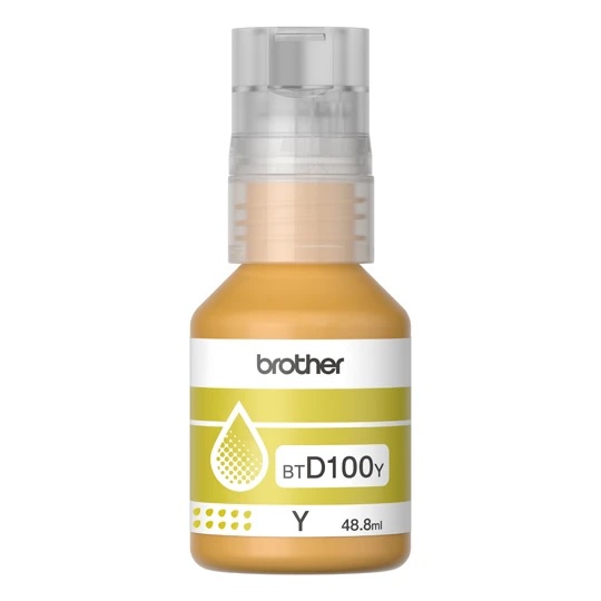 Botella de tinta Brother Amarilla BTD100Y) p/DCP-T230 - T930