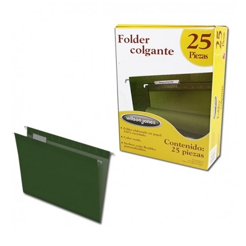 Folder colgante tam. oficio Accoflex Ultra Verde cja.c/25 pz