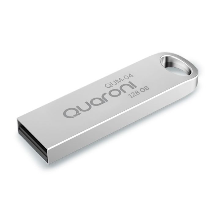 Memoria flash 128gb USB 2.0 Quaroni metal plata QUM-04