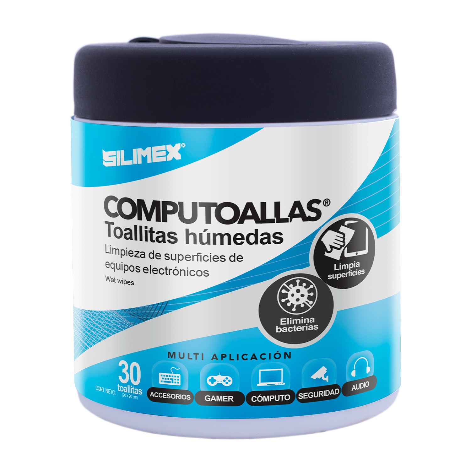 Toallas limpiadoras Silimex p/equipos de computo