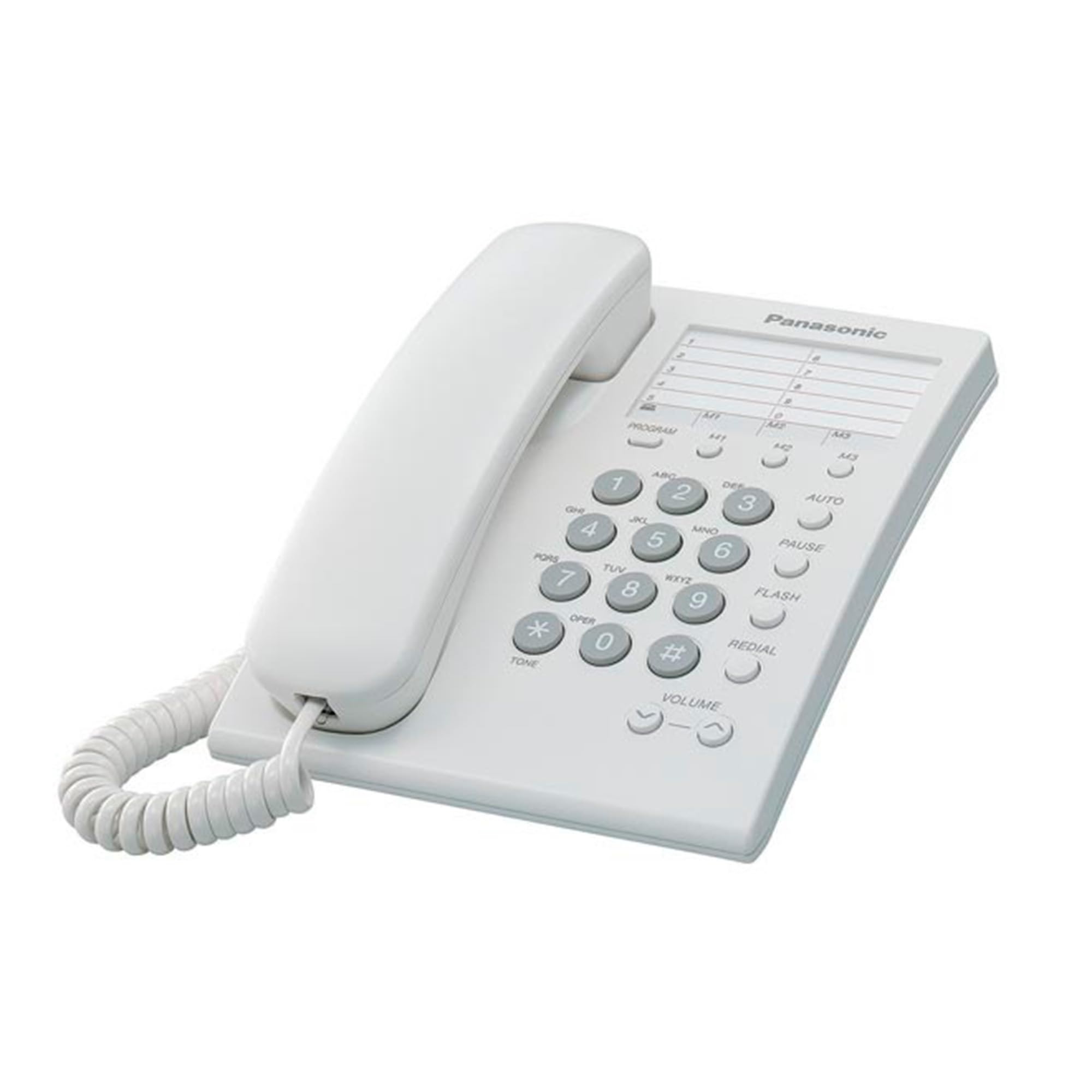 Telefono Panasonic Blanco Alambrico (KX-TS550MEW)