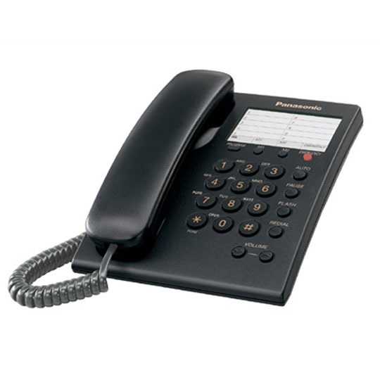 Telefono Panasonic Alambrico Negro (KX-TS550MEB)