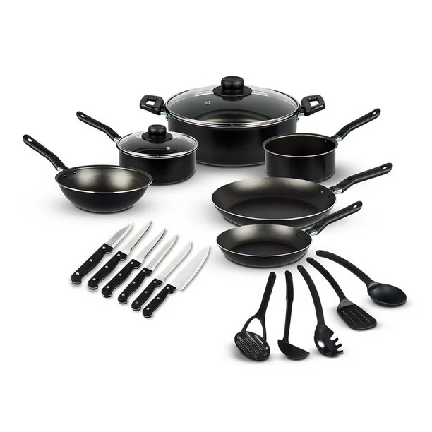 Juegos de Baterias p/Cocina Vasconia 19pzas Negro (70001377)