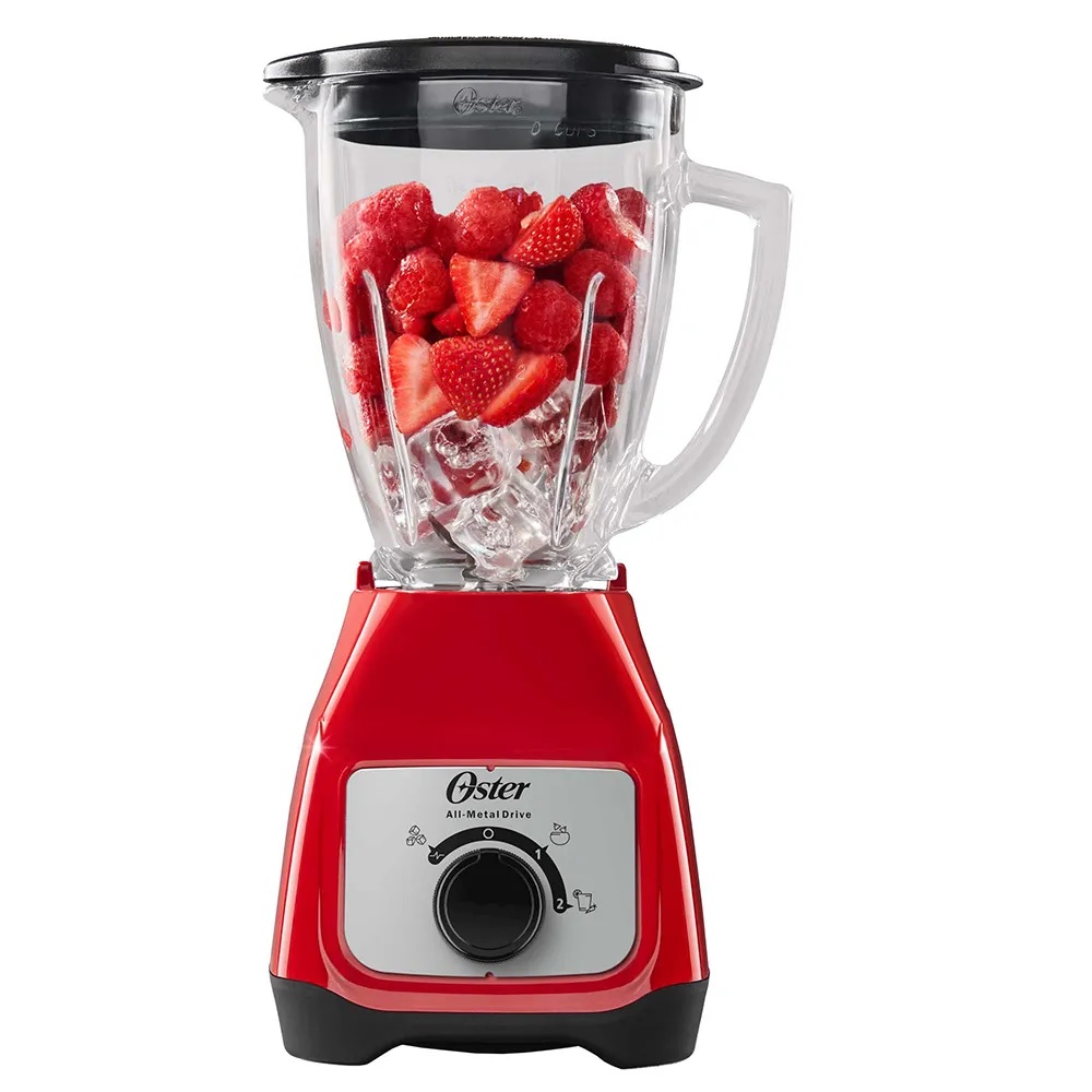 Licuadora Oster Vaso Vidrio Roja 2vel 1.5L 550w BLSTKAG-RRD