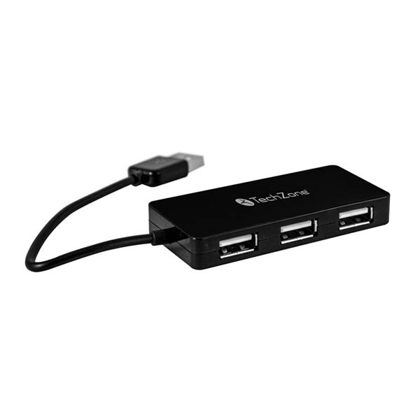 Hub/Concentrador 4ptos USB 2.0 TechZone (TZ17HUB02) 480Mbps