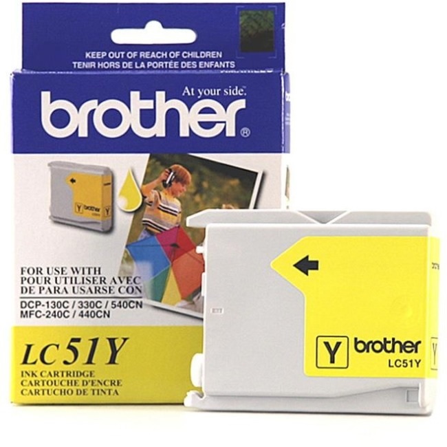 Cartucho de tinta Brother Amarillo (LC51Y) p/DCP-130C/330C/3