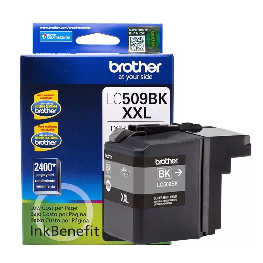 Cartucho de tinta Brother Negro (LC509BKXXL) p/DCP-J100/J105
