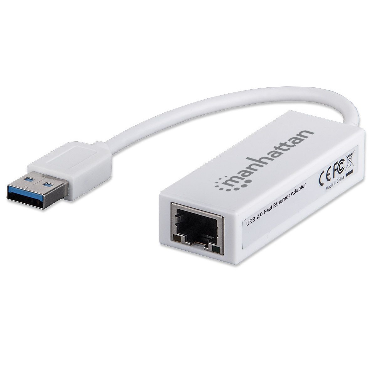 Adaptador de red RJ-45 a USB 2.0 10/100Mbps Manhattan 506731