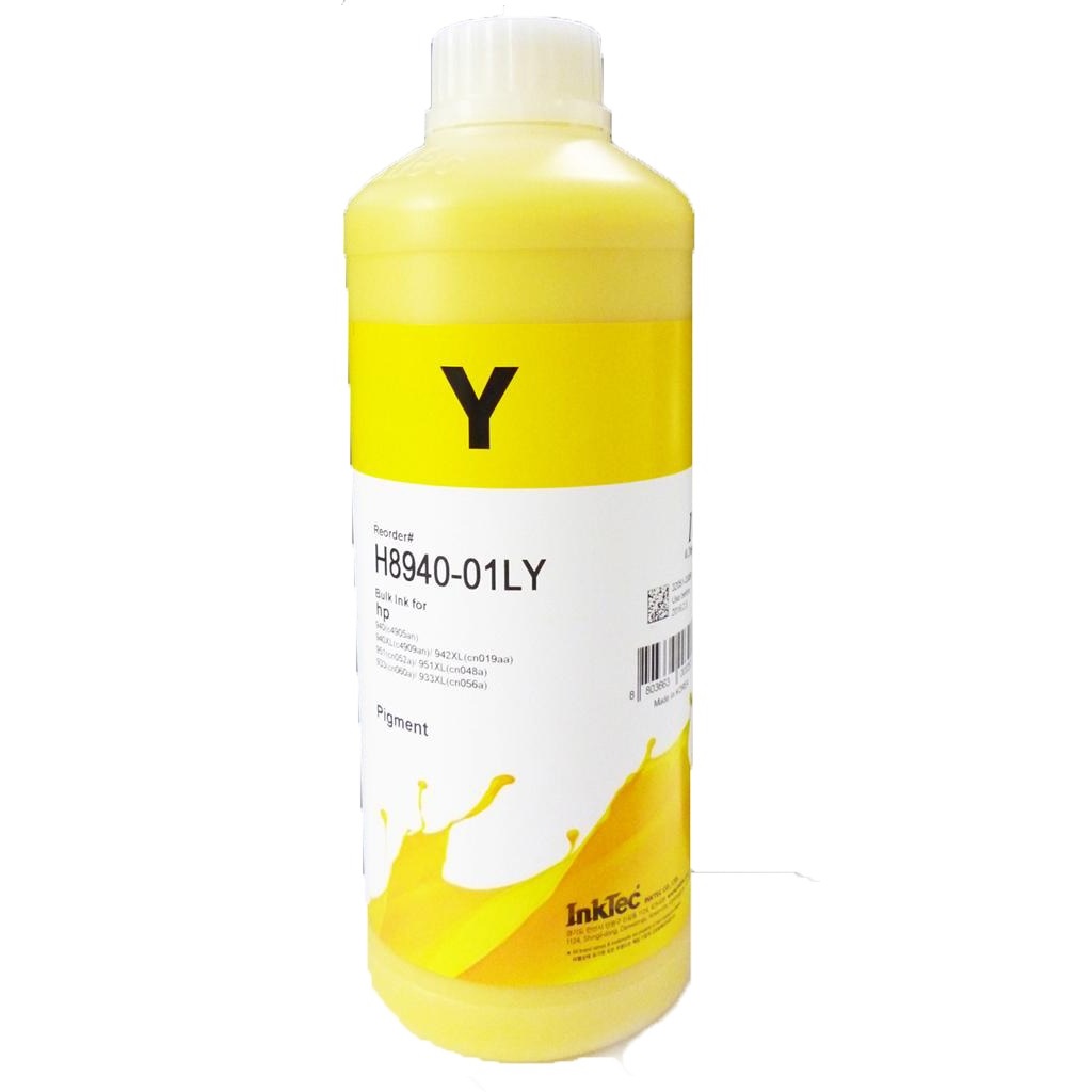 Botella de tinta InkTec Amarillo 1lt (H8940-01LY) p/HP pigme