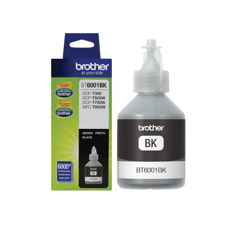 Botella de tinta Brother Negra (BT6001BK) p/DCP-T300/T500W/T