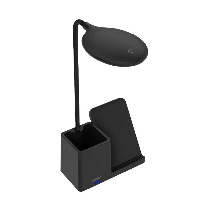 Lámpara De Escritorio Acteck Energon Lumimate CI722 LED Cargador Inalámbrico 15W