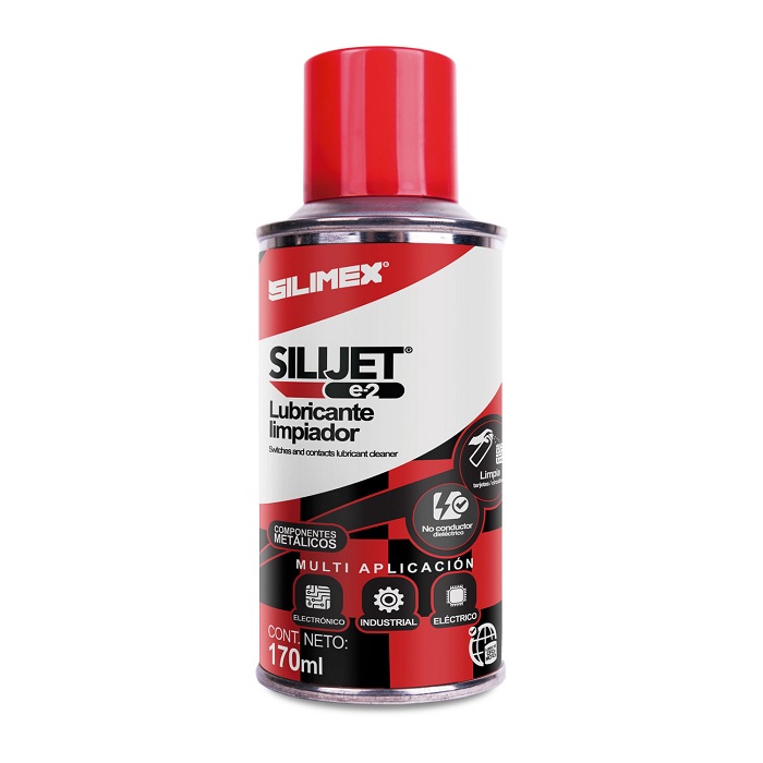 Limpiador Lubricante Silimex Jet E-2 Aerosol 170ml Para Metales Y Plásticos