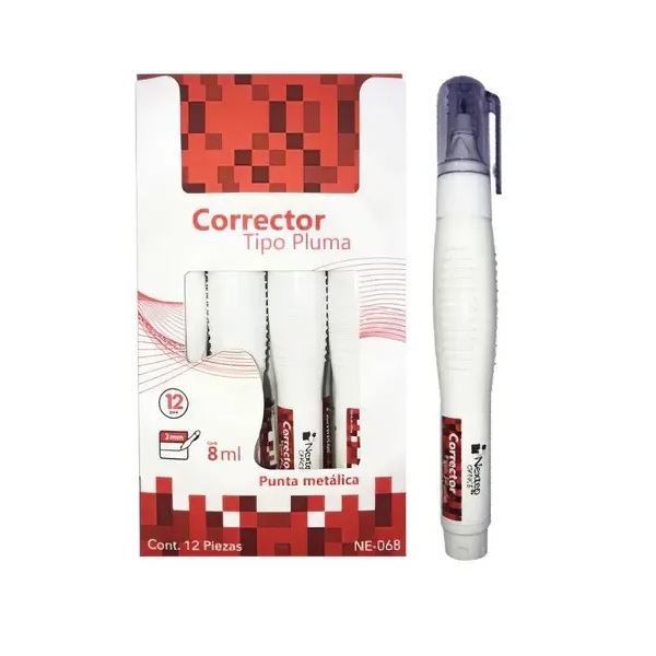 Corrector Tipo Pluma Nextep NE-068 Punta Metálica 8ml