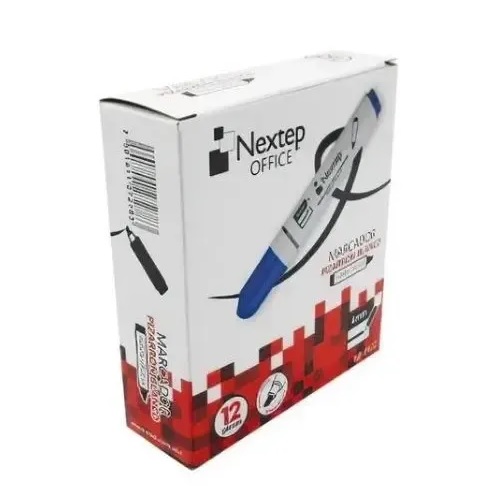 Marcador Pizarrón Blanco Nextep Caja 12 Piezas Tinta Azul Borrable