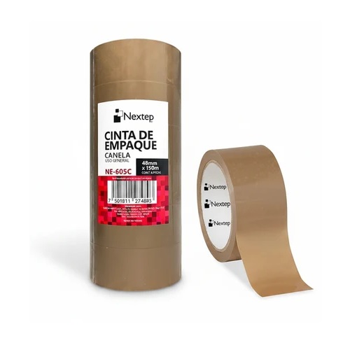 Cinta De Empaque Nextep NE-605C 48mm X 150m Polipropileno