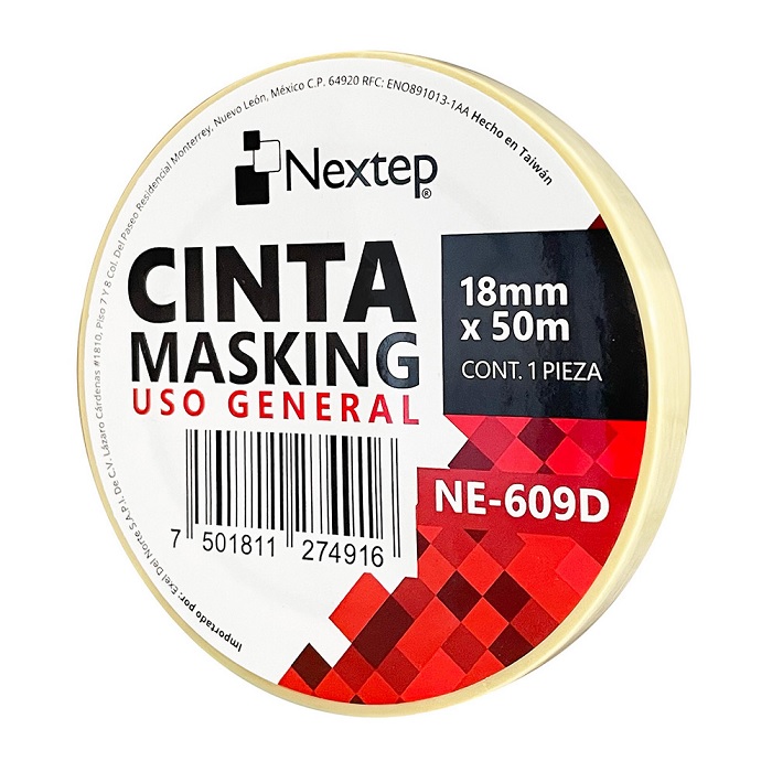 Cinta Masking Nextep NE-609D Papel Crepé 50 Metros